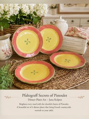☀️ Pistoulet Dinner Plates Set of 4 by Pfaltzgraff – Jana Kolpen